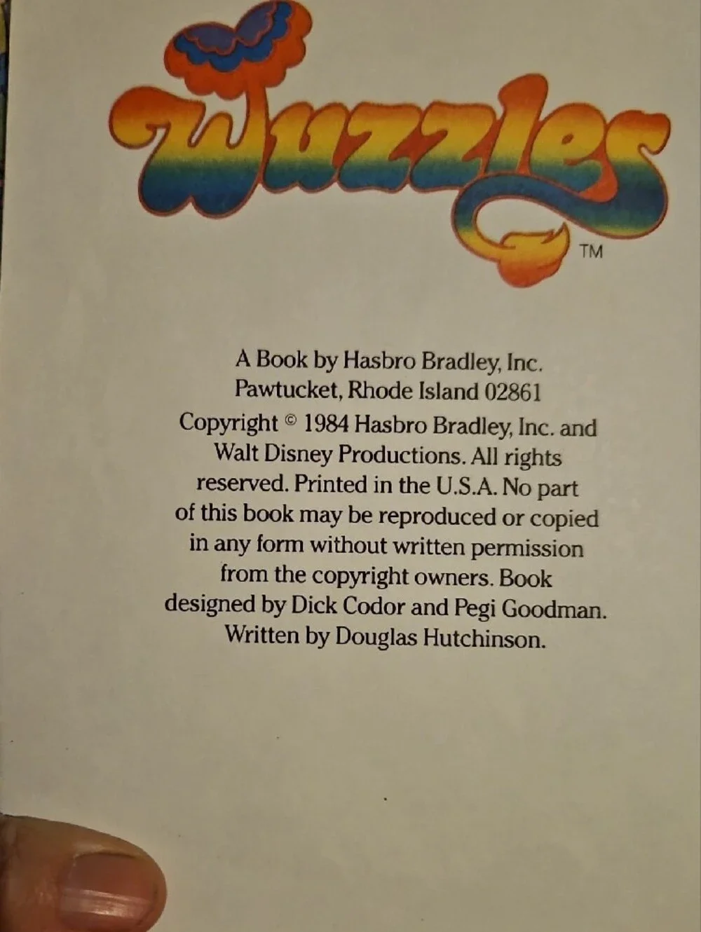 1980's Vintage Wuzzles Children's Books Set Of 3 Like New Condition